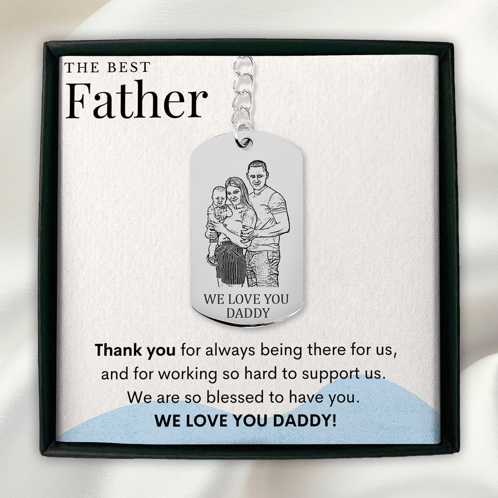 Family Portrait Tag Keychain