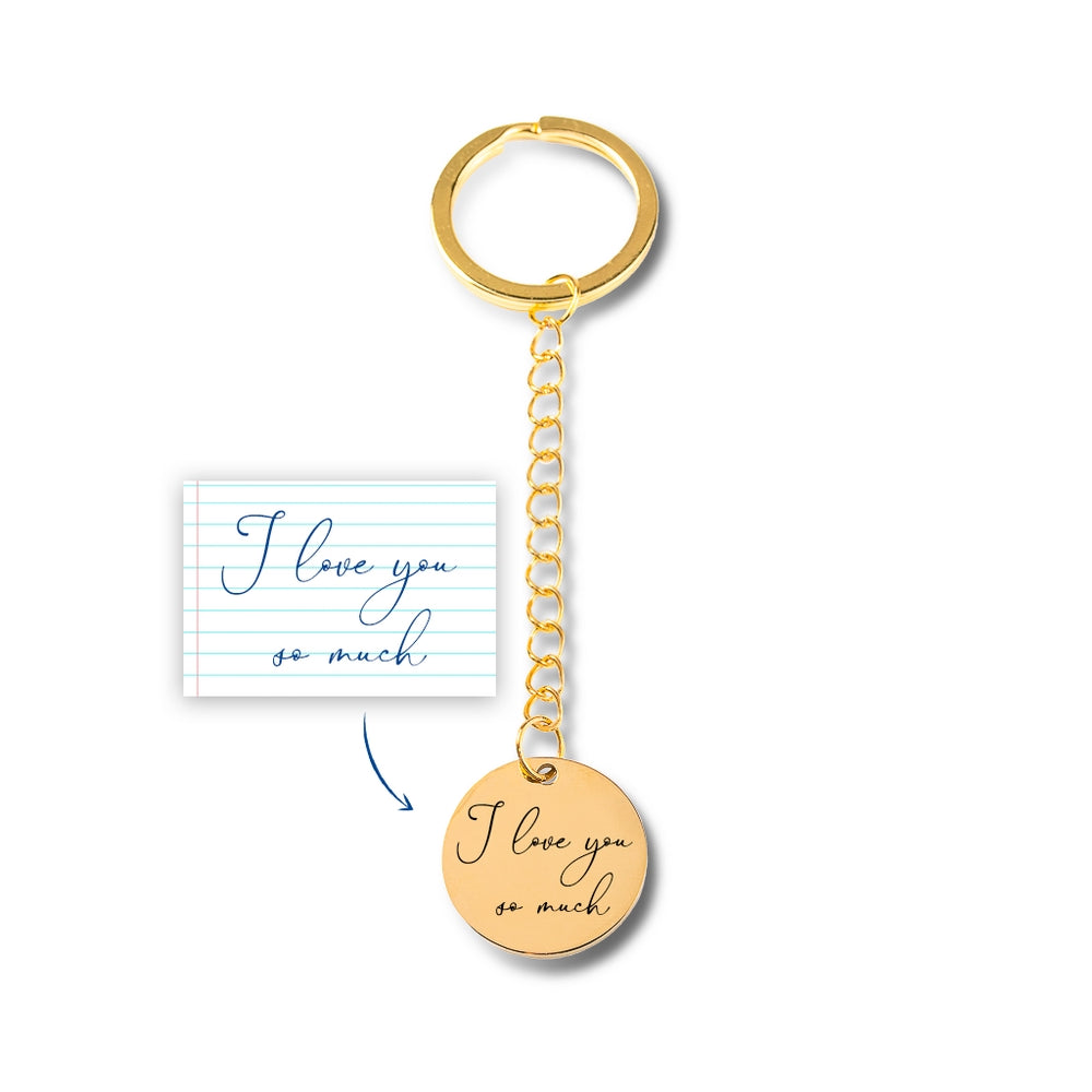 Handwritten Message Keychain